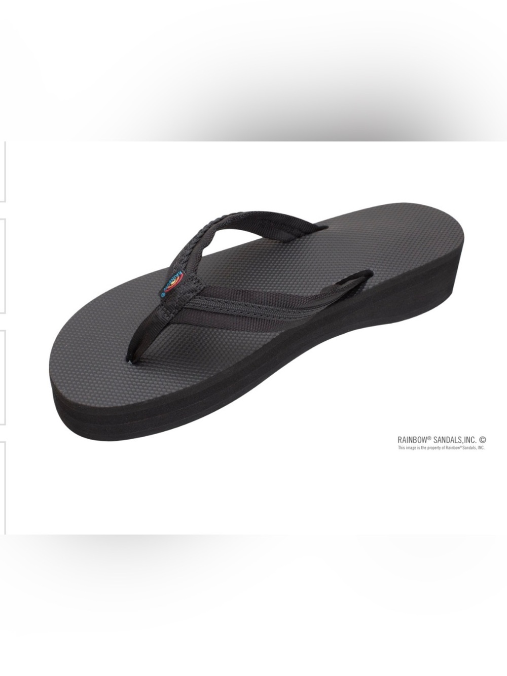 Rainbow Sandals - Four Layer Wedge Rubber Top  3/4 Nylon Braided Strap
